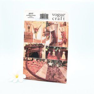 Vintage Vogue 9717, Holiday Home Accents, Vogue Craft Sewing Patterns